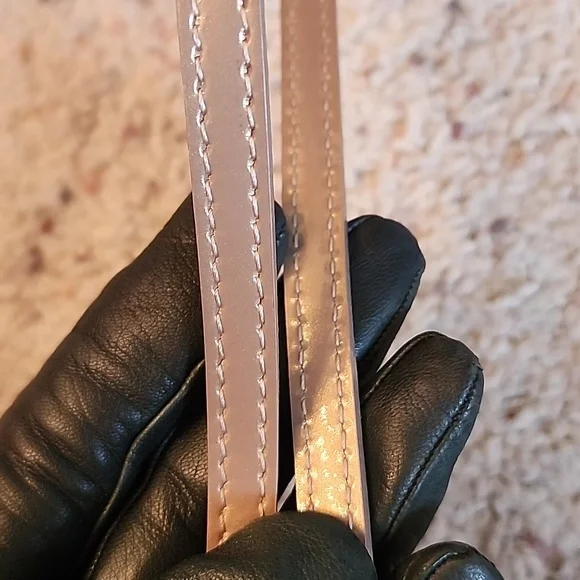 Louis Vuitton Vernis Champagne Tan Beige Patent Leather Small Gold Purse Strap - Picture 5 of 6